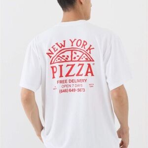 OnlyNY White Tee with Red Pizza Graphic